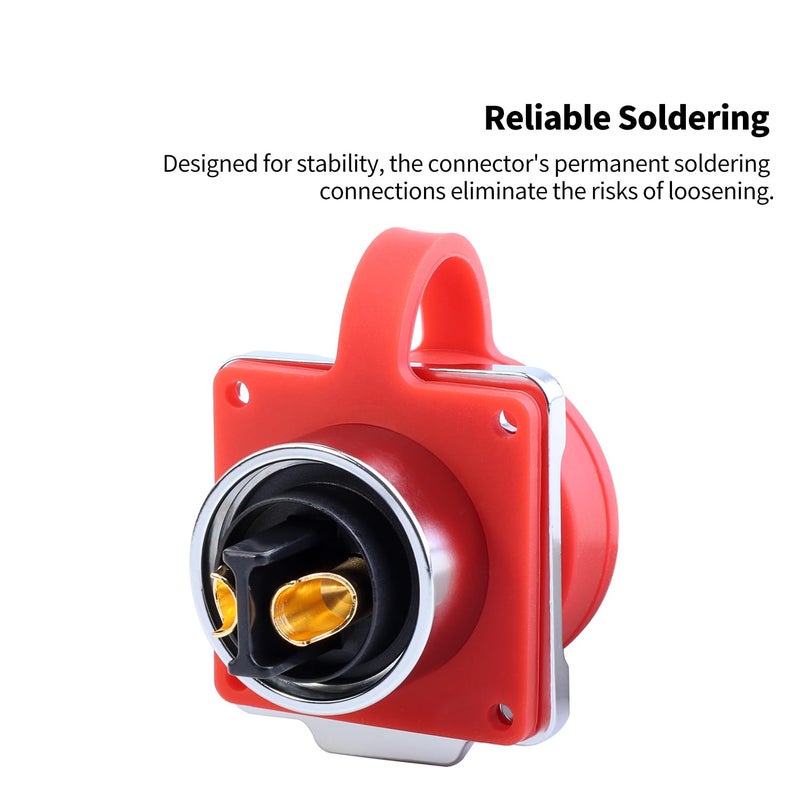 CNLINKO DH-24 2 PIN Industrial Waterproof Connectors, IP68 Circular Connector, Hard Metal Anti-Interference Shell, Quick Plug Aviation Connector, M24 Panel Mount Flange Socket (2-Pin) - Image 3